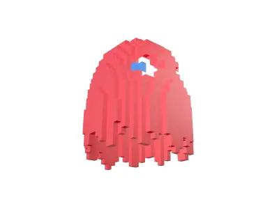 Voxel Blinky v1 001 Low-poly 3D model