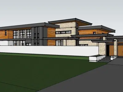 MID-CENTURY MODERN-CONTEMPORARY HOUSE 3D model