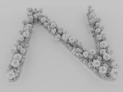 N Alphabet Island 3D model