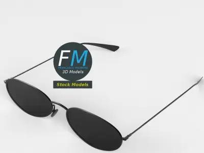 Sunglasses oval 3D model