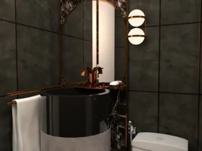 modern bathroom 3D model