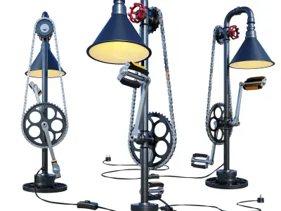 Kesha loft table lamp 3D model