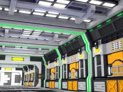 Sci Fi Interior  3D model