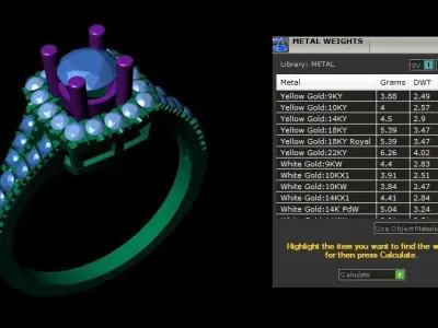 Diamond Ring 3D print model 89
