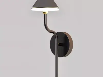 genre wall sconce with shade 3D model