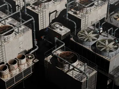HVAC Systems Low-poly 3D model