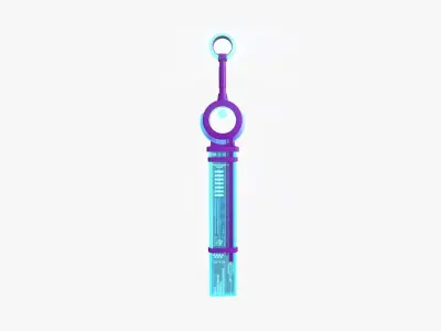 SciFi Sword A09 Purple Blue - Character Design Fashion Low-poly 3D model
