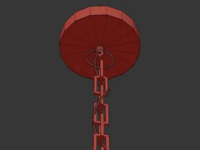 Dayodore chandelier with shades and gold accents 3D model