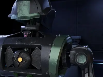 sci fi android  robot 3D model