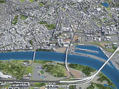 Bratislava - City 3D Model Low-poly 3D model