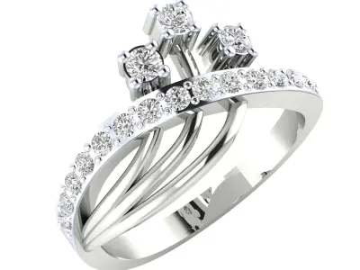  Women Ring Render 3dm STL MTL SLC JCD OBJ FBX Details 3D print model 20