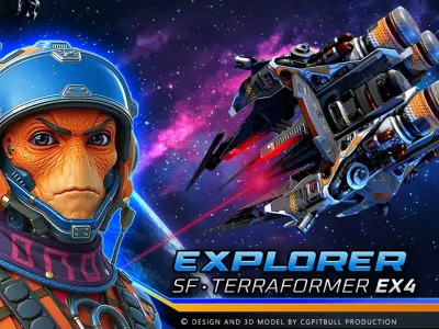 SF Terraformer - EX4 Low-poly 3D model