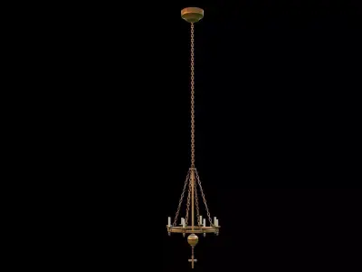 church candle ceiling light2 3D model