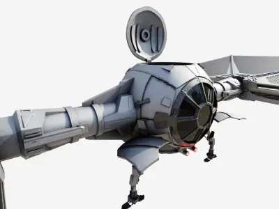 Tie Fighter - The Mandalorian- Outlander version 3D model