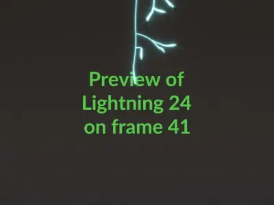 Animated Lightning v24 Low-poly 3D model