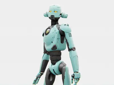 ANDROID JUNO FEMALE  RIGGED 3D model