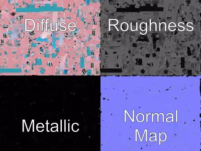 Charming Pink Building model pack Low-poly 3D model