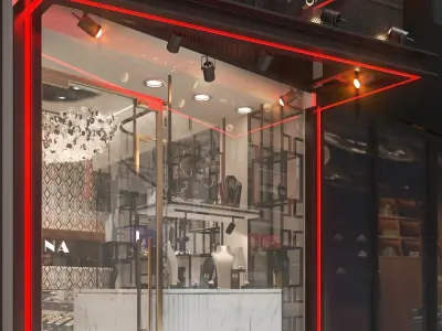 JEWELRY store and facad 3D model