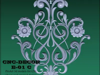 ProArt E01C - Decor for CNC-Architectural-3d Printing Projects   3D model