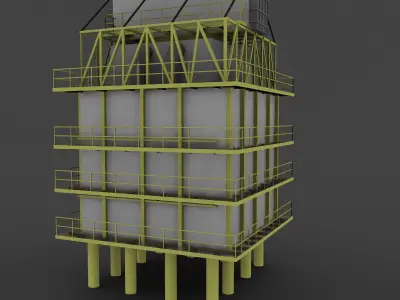 refinery furnace 3D model