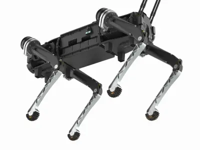  Modular Quadruped Robotic Vehicle Black Silver 
