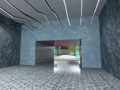 G0009 Virtual-Reality Art Gallery Circles 3D model