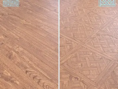Parquet - Laminate - Wooden floor 2 in 1 Low-poly 3D model shop