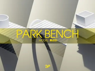 Bench Park - MAKI 3D model