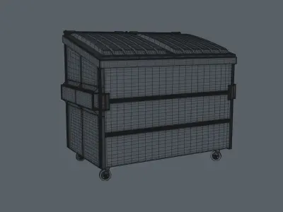 Rusty Dumpster - High Quality 8k Textures 3D model