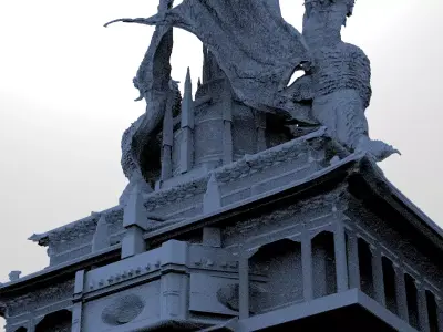 Dragon Temple Ronin temple 10  3D model