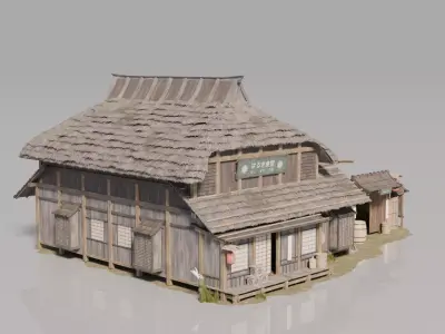 Traditional Japanese House 14 3D model