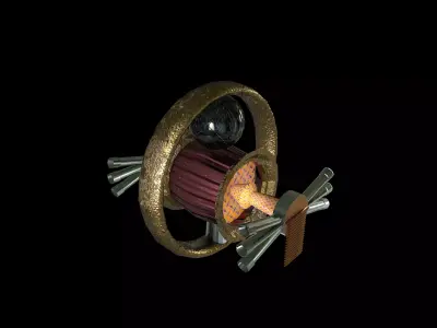 sci-fi 3D Robot model for game Low-poly 3D model