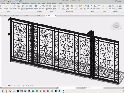 Classic Gate Revit Family 3D model