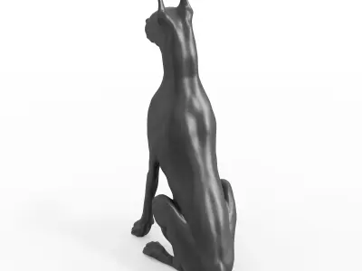 Dobermann statuette 3D model