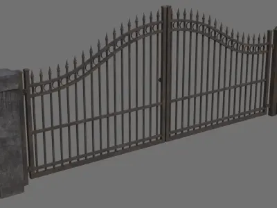 Gate 1C Low-poly 3D model