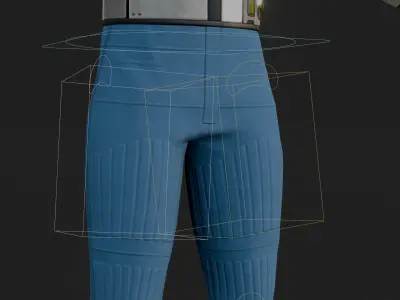 Johnny Storm 3D Model Stylized Human Torch Rigged PBR FBX OBJ Low-poly 3D model