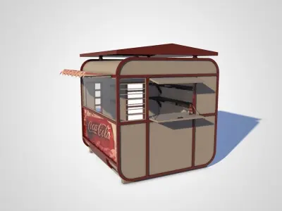 Kiosk coca cola vending machine 3D model