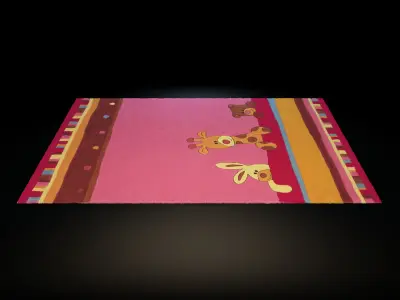 Carpet18-2 heart shaped rug 3D model