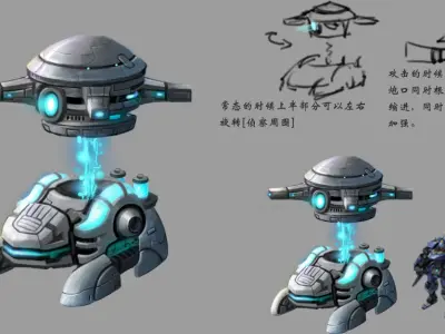 Rotating turret - frozen type 03 3D model