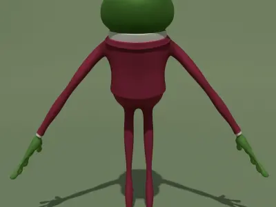 Cartoon Frog in Suit 3D model