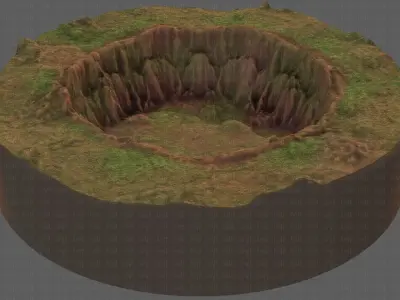 Cliff lowpoly V04 Low-poly 3D model