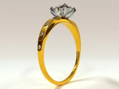 Diamond Ring 3D model 7