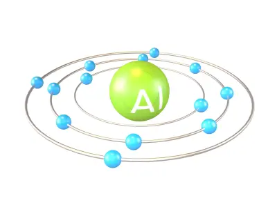 Aluminium Chemical Element v3 002 Low-poly 3D model