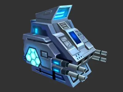 Rotating turret - frozen type 01 3D model