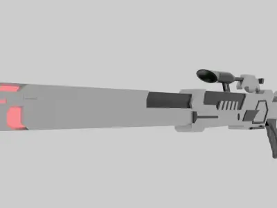 SCI FI SHOTGUN Low-poly 3D model