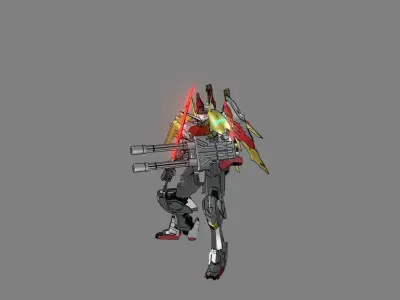 Attacker Gundam B 9 3D model
