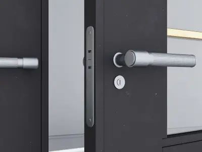 Aluminium door 322 3D model