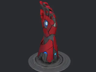 Iron-Men Hand 3d print-ready file Low Poly 3D print model