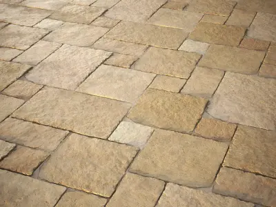 Ancient Romanesque Opus Limestone Flooring Texture