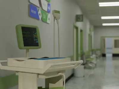 A meticulously designed hospital 3D model